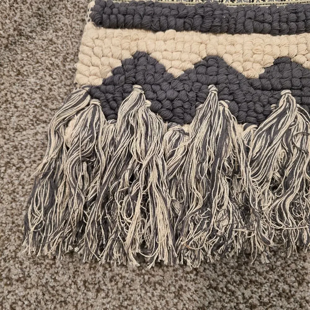 Lovestitch Woven Fringe Tassel Clutch Boho Handbag
